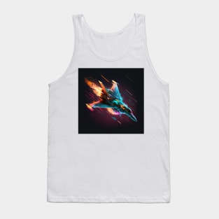 Neon Fighter Jet 1 Tank Top